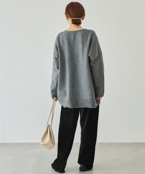 LAVEANGE(ラビアンジェ)の「【洗える】スキッパーニットプルオーバー(ニット/セーター・レディース・ブラウン/チャコールグレー/ブラック・4L/3L/F)」の21枚目の写真