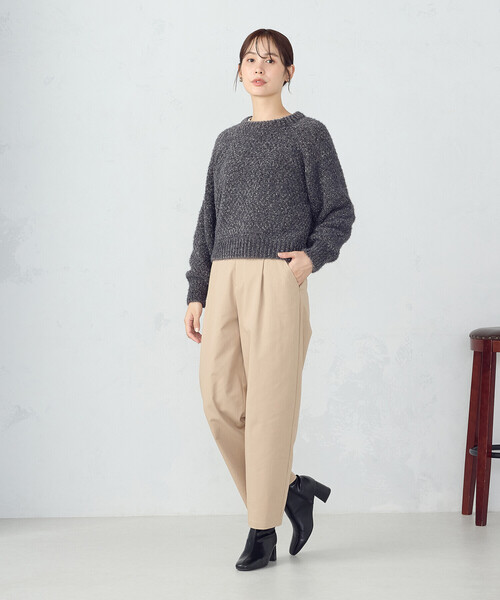 COMME CA ISM（コムサイズム）の「【ウォッシャブル】ミックスラメモールニット（ニット/セーター・レディース・チャコール/ホワイト/サックスブルー・FREE）」の13枚目の写真