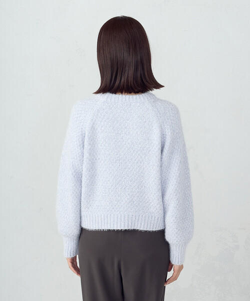 COMME CA ISM（コムサイズム）の「【ウォッシャブル】ミックスラメモールニット（ニット/セーター・レディース・チャコール/ホワイト/サックスブルー・FREE）」の21枚目の写真