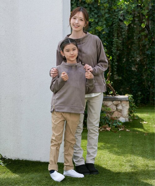 ikka（イッカ）の「フェイクスエードサイドジップ使いプルオーバー（120~160cm）（Tシャツ/カットソー・キッズ・ブラウン系その他/グリーン/ベージュ・120/130/140/150/160）」の6枚目の写真