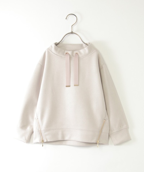 ikka（イッカ）の「フェイクスエードサイドジップ使いプルオーバー（120~160cm）（Tシャツ/カットソー・キッズ・ブラウン系その他/グリーン/ベージュ・120/130/140/150/160）」の2枚目の写真