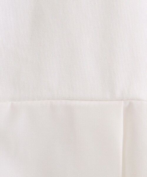 ITS'DEMO（イッツデモ）の「【洗濯機OK】布帛コンビ天竺トップス（Tシャツ/カットソー・レディース・ライトグレー/ブラック/オフホワイト・00）」の7枚目の写真