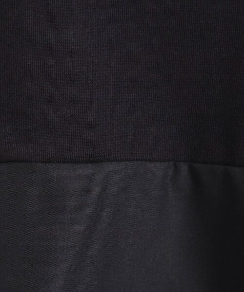 ITS'DEMO（イッツデモ）の「【洗濯機OK】布帛コンビ天竺トップス（Tシャツ/カットソー・レディース・ライトグレー/ブラック/オフホワイト・00）」の15枚目の写真