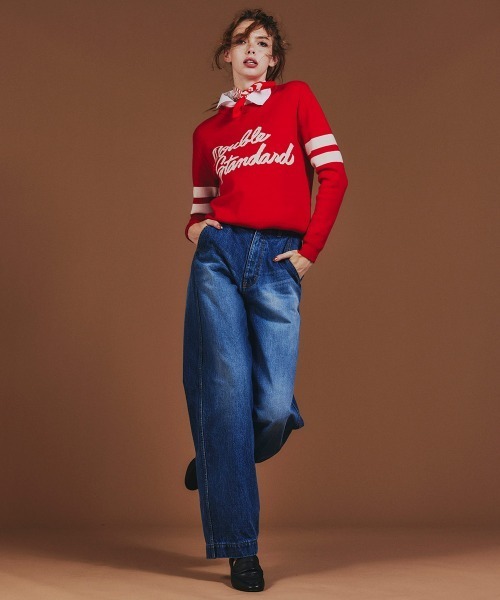 セール】ロゴニットプルオーバー（ニット/セーター）｜DOUBLE STANDARD
