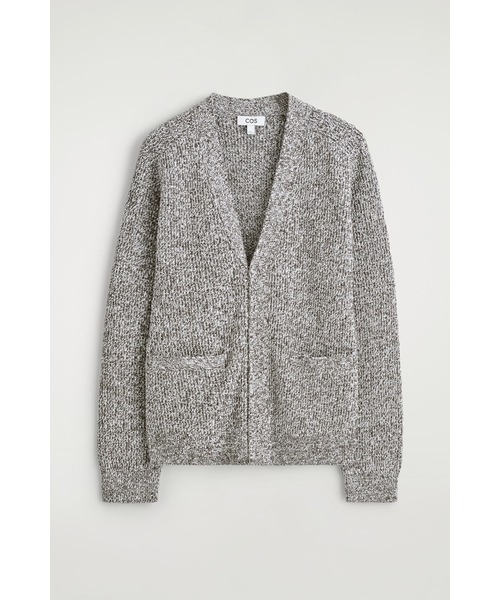 COS（コス）の「フレックドVネックジップアップカーディガン（カーディガン/ボレロ・メンズ・ブラウン系その他・XS/S/M/L）」の2枚目の写真