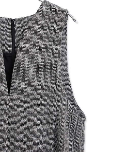 WEB限定】ストレートセミツイードワンピース（ワンピース）｜ADAM ET