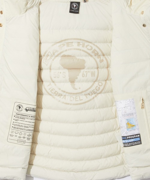 CAPEHORN（ケープホーン）の「CAPE HORN CASABLANCA ケープホーン カサブランカ ダウンコート（ダウンジャケット/コート・レディース・ブラック/オフホワイト/ベージュ系1・42/44/46/40）」の18枚目の写真
