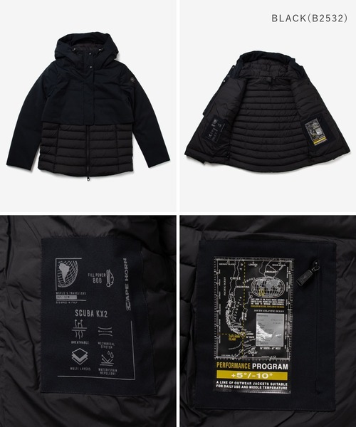 CAPEHORN（ケープホーン）の「CAPE HORN CASABLANCA ケープホーン カサブランカ ダウンコート（ダウンジャケット/コート・レディース・ブラック/オフホワイト/ベージュ系1・42/44/46/40）」の19枚目の写真