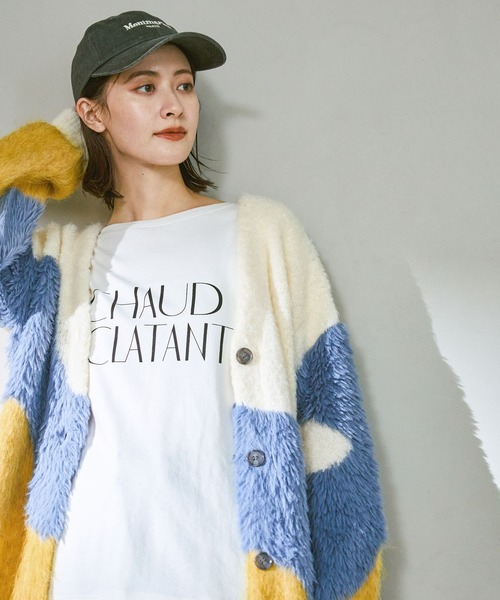 LAKOLE（ラコレ）の「アソートロゴプリント長袖 / 588969（Tシャツ/カットソー・レディース・ベージュ/オフホワイト/グレー/ブラック・FREE）」の2枚目の写真