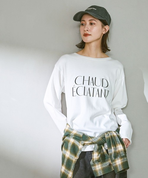 LAKOLE（ラコレ）の「アソートロゴプリント長袖 / 588969（Tシャツ/カットソー・レディース・ベージュ/オフホワイト/グレー/ブラック・FREE）」の12枚目の写真