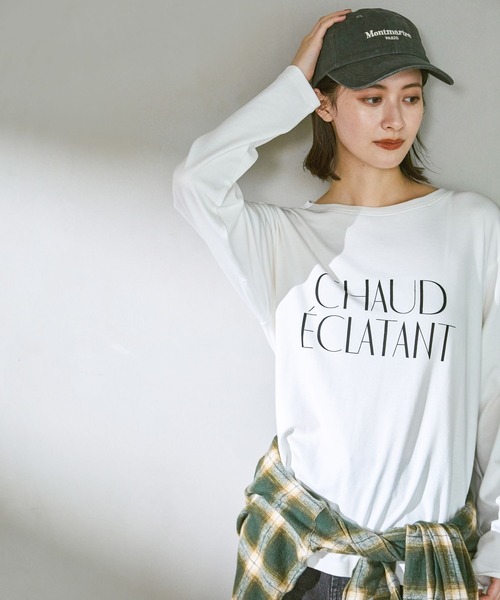 LAKOLE（ラコレ）の「アソートロゴプリント長袖 / 588969（Tシャツ/カットソー・レディース・ベージュ/オフホワイト/グレー/ブラック・FREE）」の11枚目の写真