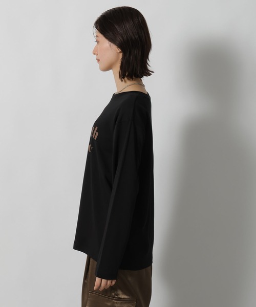 LAKOLE（ラコレ）の「アソートロゴプリント長袖 / 588969（Tシャツ/カットソー・レディース・ベージュ/オフホワイト/グレー/ブラック・FREE）」の18枚目の写真