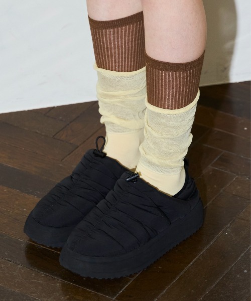 MAISON SPECIAL(メゾンスペシャル)の「Layered Socks / レイヤードソックス(ソックス/靴下・レディース・ブラック/イエロー/ブラウン・FREE)」の3枚目の写真