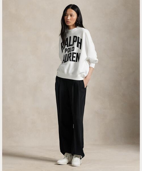 サテン ロゴ フリース クルーネック（スウェット）｜POLO RALPH LAUREN