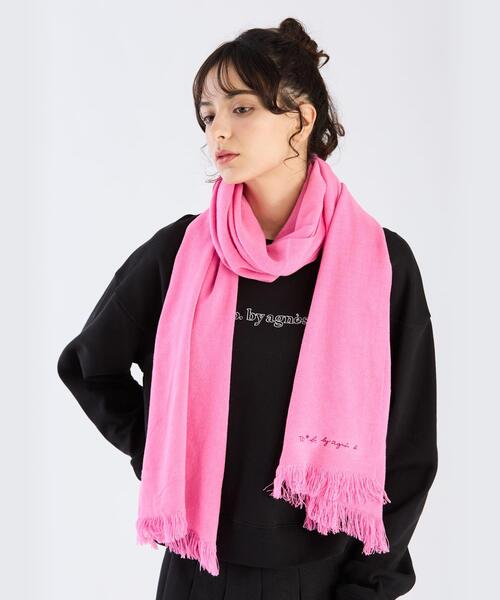 GGロゴデザイン マフラー ピンク　ストール GGロゴデザイン マフラー ピンクストール