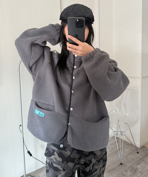 Nu】ボアフリースジャケット（ノーカラージャケット）｜Nu（ニュー）の