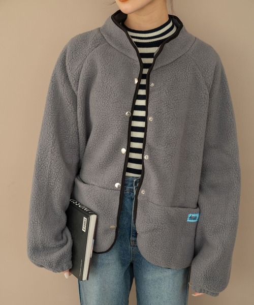 Nu】ボアフリースジャケット（ノーカラージャケット）｜Nu（ニュー）の