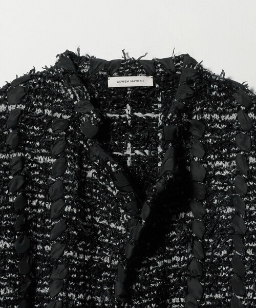 AEWEN MATOPH＞ツイードライクニットジャケット（ノーカラージャケット