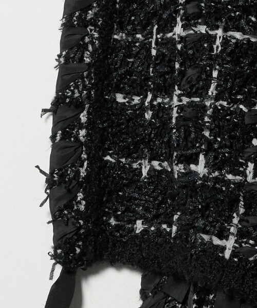 セール】＜AEWEN MATOPH＞ツイードライクニットジャケット（ノーカラー