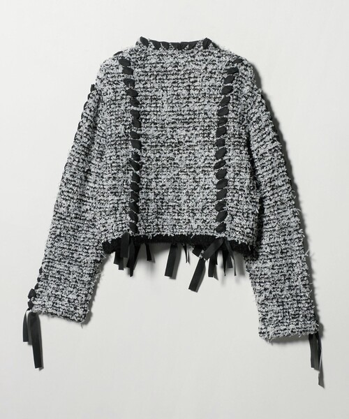 AEWEN MATOPH＞ツイードライクニットジャケット（ノーカラージャケット