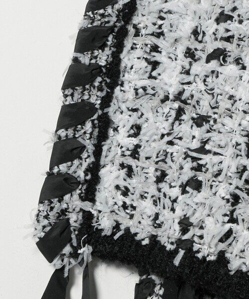 AEWEN MATOPH＞ツイードライクニットジャケット（ノーカラージャケット