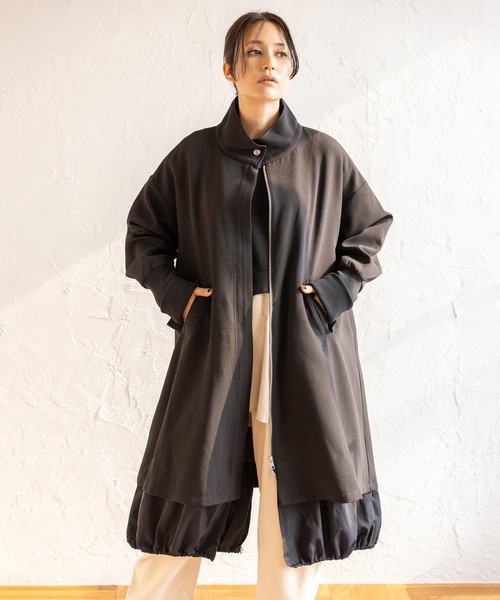 セール】レイヤードスタンドカラーコート（その他アウター）｜OSMOSIS
