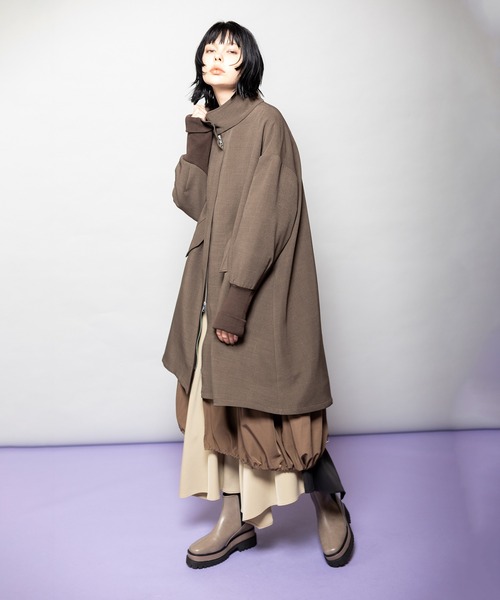 セール】レイヤードスタンドカラーコート（その他アウター）｜OSMOSIS