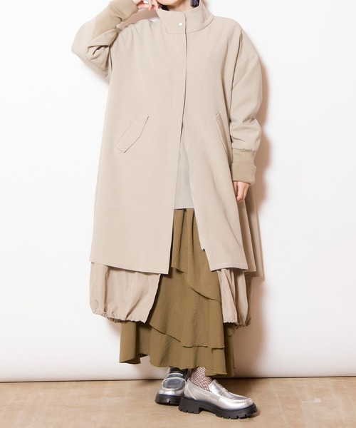 セール】レイヤードスタンドカラーコート（その他アウター）｜OSMOSIS