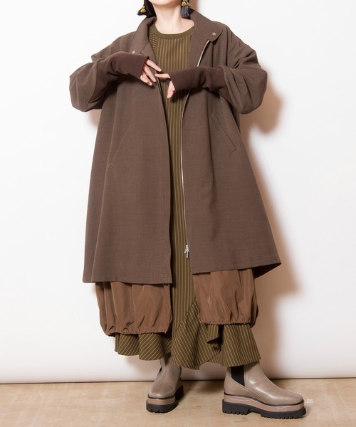 セール】レイヤードスタンドカラーコート（その他アウター）｜OSMOSIS