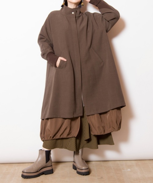 セール】レイヤードスタンドカラーコート（その他アウター）｜OSMOSIS