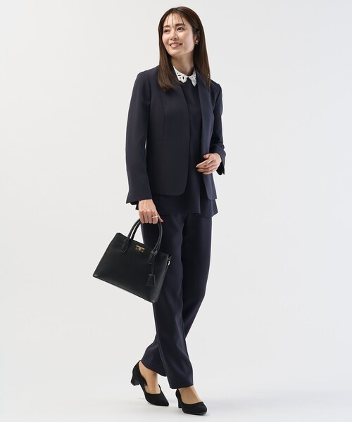 J.PRESS Ladies(J.プレス レディス)の「【セットアップ対応・2way】セラテリーダブルクロス ブラウス(シャツ/ブラウス・レディース・ベージュ系/ネイビー系/ブラック系・XS/S)」の11枚目の写真