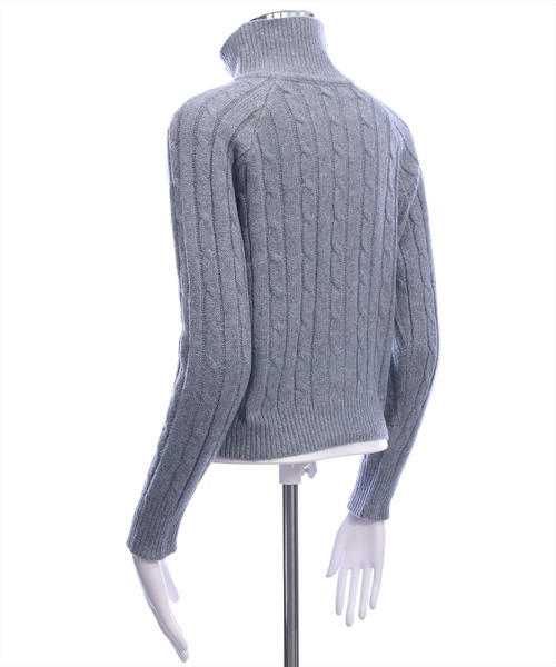 clear（クリア）の「ダブルジップケーブルハイネックニットトップス［大人 カジュアル 着回し力抜群］≪AW新作≫（ニット/セーター・レディース・ブラウン/アイボリー/杢グレー・F）」の15枚目の写真