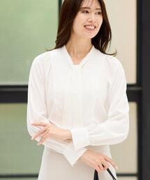 レイヤードに◎】ボウタイプリントブラウス（シャツ/ブラウス