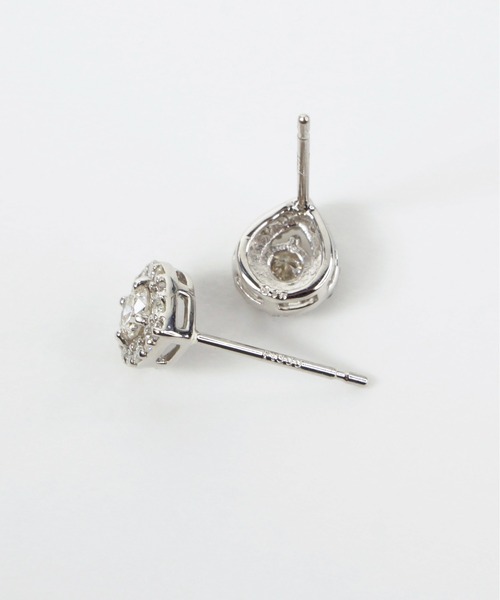 anq.(アンク)の「「anq.」PT900・Larme ダイヤモンド0.31ct ポストピアス(ピアス(両耳用)・レディース・プラチナム・ONESIZE)」の4枚目の写真