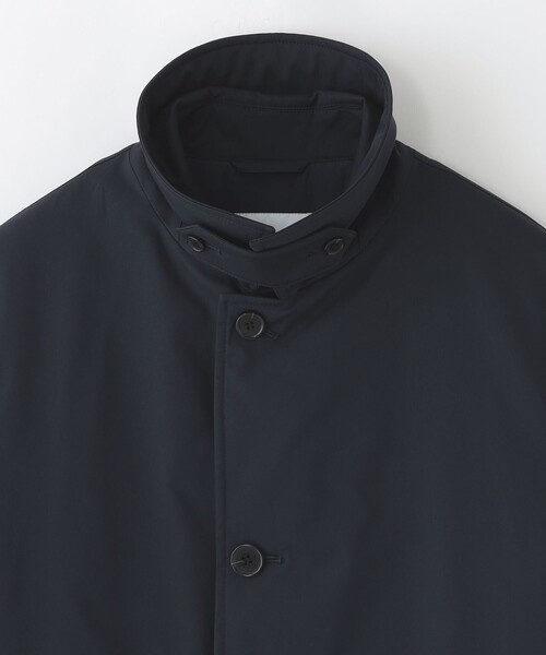 MACKINTOSH PHILOSOPHY(マッキントッシュ フィロソフィー)の「高密度ストレッチツイル/パテッドWELLINGTON BT short(ウェリントンボタンスルーショート)(ステンカラーコート・メンズ・ブラック/ダークネイビー・38/40)」の13枚目の写真
