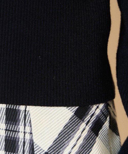 WILLSELECTION（ウィルセレクション）の「ワンショルリボンタイリブニット（ニット/セーター・レディース・オフホワイト/ブルー/モカ/ブラック・FREE）」の16枚目の写真