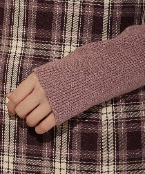 WILLSELECTION（ウィルセレクション）の「ワンショルリボンタイリブニット（ニット/セーター・レディース・オフホワイト/ブルー/モカ/ブラック・FREE）」の5枚目の写真