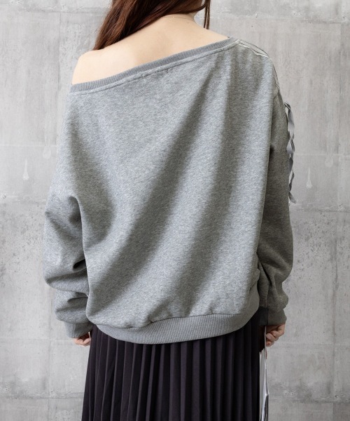 Miniministore(ミニミニストア)の「オフショルダースウェット長袖レースリボン(スウェット・レディース・ネイビー/グレー・FREE)」の20枚目の写真