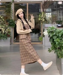 バッグ付きガーリーワンピースセット