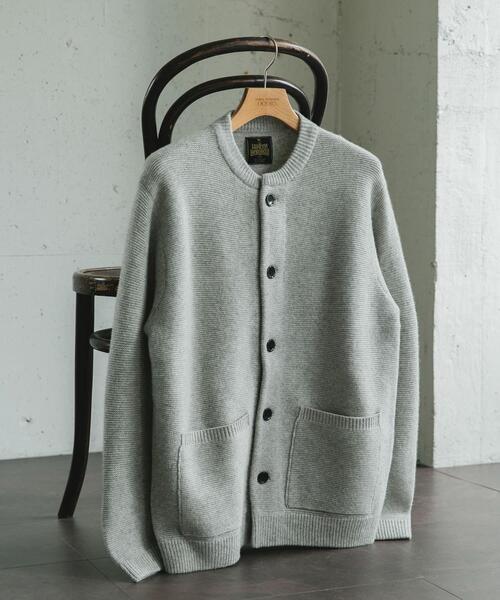 URBAN RESEARCH DOORS（アーバンリサーチドアーズ）の「ハミルトンウールガーターカーディガン（カーディガン/ボレロ・メンズ・ブラック/ボルドー/ライトグレー・X-LARGE/LARGE/MEDIUM）」の2枚目の写真