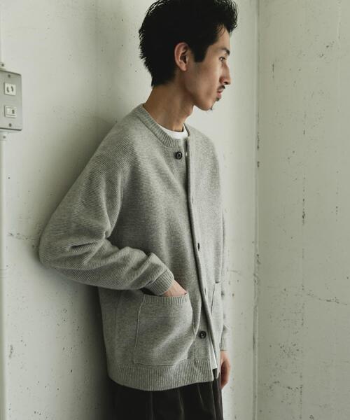 URBAN RESEARCH DOORS（アーバンリサーチドアーズ）の「ハミルトンウールガーターカーディガン（カーディガン/ボレロ・メンズ・ブラック/ボルドー/ライトグレー・X-LARGE/LARGE/MEDIUM）」の16枚目の写真