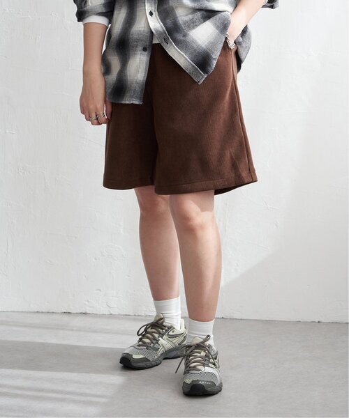 VENCEEXCHANGE（ヴァンスエクスチェンジ）の「コーデユロイ裏フリースハーフパンツ（その他パンツ・レディース・ブラック/オフホワイト/ブラウン・FREE）」の21枚目の写真