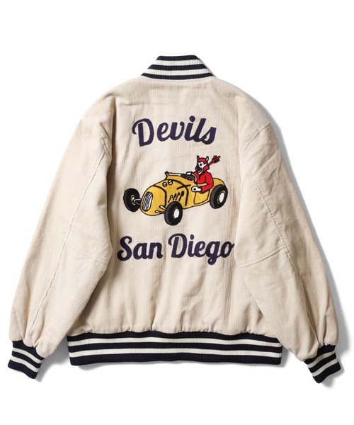 HOUSTON（ヒューストン）の「HOUSTON コーデュロイスタジャン（スタジャン・メンズ・ブラック/グレー/ナチュラル・LARGE/X-LARGE/XX-LARGE/MEDIUM）」の4枚目の写真