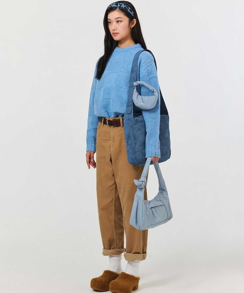 EMIS（イミス）の「WIDE STRAP SHOULDER BAG（ショルダーバッグ・レディース・ブルー/キャメル・FREE）」の4枚目の写真