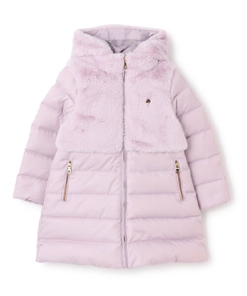 フェイクファー切り替えダウンコート（ダウンジャケット/コート