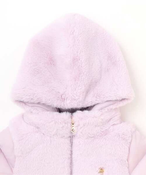 フェイクファー切り替えダウンコート（ダウンジャケット/コート