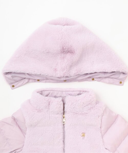 フェイクファー切り替えダウンコート（ダウンジャケット/コート