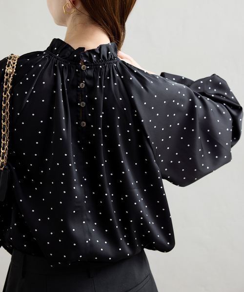 Jeu de Coeurs & Pois】ドットギャザーブラウス（シャツ/ブラウス