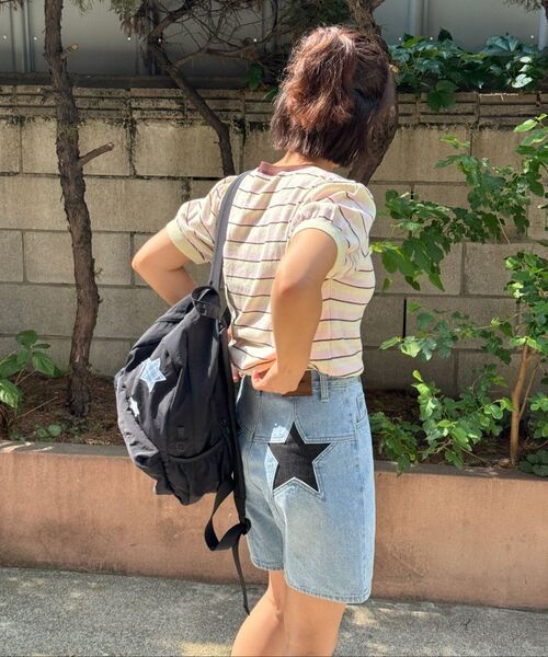 RONRON(ロンロン)の「STRIPE PUFF KNIT YELLOW BROWN(ニット/セーター・レディース・その他・FREE)」の6枚目の写真