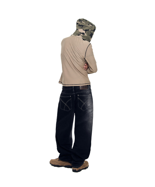 AAKAM（アーカム）の「Side Washed Button Denim Pants (Black)（デニムパンツ・レディース・その他・1/2）」の3枚目の写真